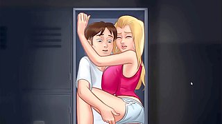 Hot Chinese babe from Summertime Saga goes all out in this animated game show