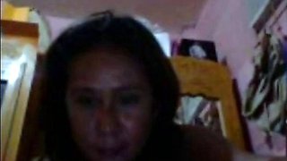 Filipina MILF Helps a Man Cum on Webcam