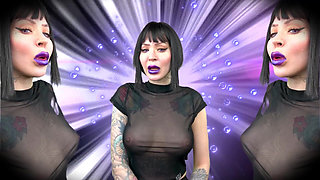 Violet Gothic Lips, Soft Kisses - Lipstick Fetish, Lip Fetish, Kiss, Kissing