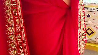 Pankhuri Kunal Shooting in Red Hotel Room