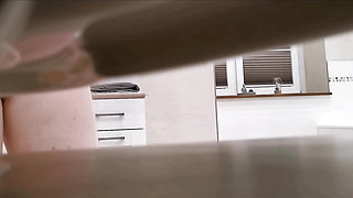 Wife preparing for shower