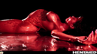 Demon Girl Bondage Cumflation - Canela Skin as The Devil gets Creampied & Monster Quad Penetration