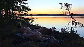Verified Amateurs In Love At A Lake In The Sunset - Rosysky - 4k 30fps
