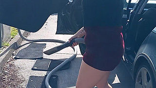Car Cleaning Outdoor Pee