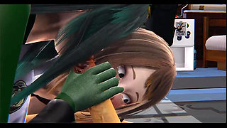 Boku No Hero Hentai Yuri - Threesome Ochako, Froppy and Rumi Usagiyama Futanari Hard Sex - Anime Manga 3D Cartoon Asian Japanese