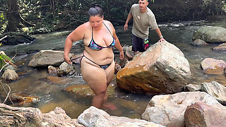 risky sex in the river amazing fucking