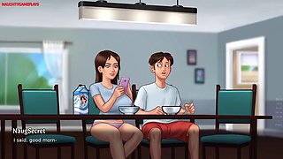 Naughty Dude Hits The Spot With His Hot Sexy Landlady MILF During Sensual Massage -  Summertime Saga 05