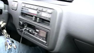 Toilet slut sucking cock