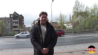 Kinky Brunette Facialed After Outdoor Fuck