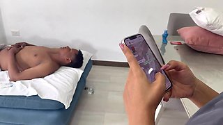 Big butt and slutty masseuse rides and tastes a BBC - CAMILA HENAO