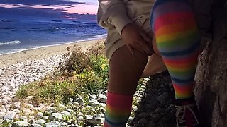 Sexy Blondy Extreme Masturbation Outdoors Hot Ass