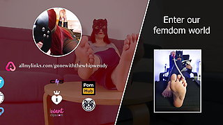 Gamer Girl ignores her Foot Slave while she is playing POV