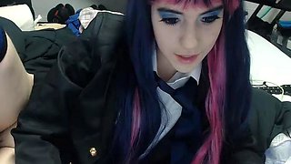 Teen in Stockings Masturbates Free Amateur Porn