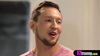 Skinny mom shemale stepmom pleases big cocked stepson