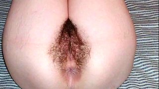 Bushy Girl's Pussy - Close-Up View