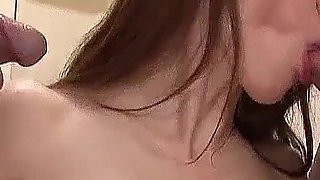 Skinny Japan teen Cari fucked by boss and coworkers in threesome