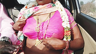 Silk Aunty Car Sex, Telugu Dirty Talks, Episode -1, Part- 3, Sexy Saree Telugu Silk Aunty with Boy Friend.