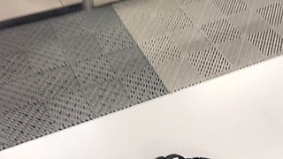 Plyaing in the Gym Restroom