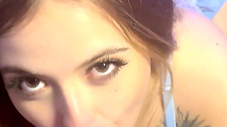 Blonde Step Sister Gets a Big Cumshot on Her Face