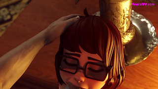 Crazy Horny Velma Give Incredible Blowjob & Facial Cum