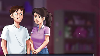 hot  big sis make seen in summertime saga