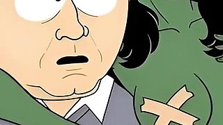 Slut She-hulk Gets Fucked on the First Date. Cartoon