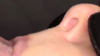 Close up Amateur Couple Blonde MILF Cum in Mouth Swallow