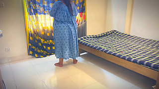 When Aunty Applied Lipstick Then Her Hands Were Tied with a Rope and Fucked Hard