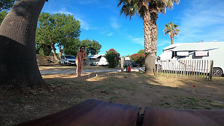 Kinky Couple Games at French Nudist Beach Campsite