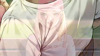 2D Cartoon: Petite Blonde Babe Sucks Off To a Perv Fat Big-dicked Stranger In the Park