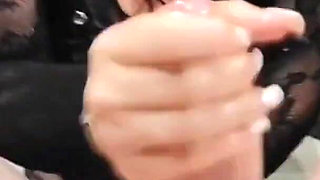 Stepmom Jerking off Her Stepson's Big Cock.