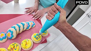 Aria Valencia Lets A Big Cock Frost Her Tight Cookie