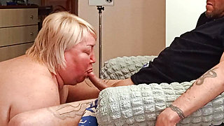 I do blowjob blowjob and jerk off my stepson's dick until he cums