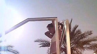 Big titted amateur teen Kira Queen screwed up in public