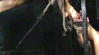 Caged Asian Witch Gets Her Orgasm From a Rough Knotted Rope