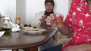 kinky turkish step mom drinks step sons cum for breakfast