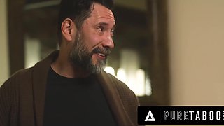 Stressed Busty Ebony Wife Yields to Creepy Neighbors Demands for Secret