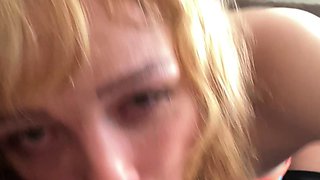 Sexy Slut Gives A Big Cock A Blowjob In The Car