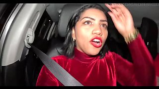 Hot Wife Takes Raw Cock in Car - Nicoly Mattos Fucked Hard by Husband