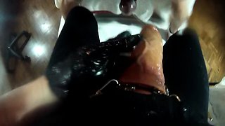 SUBMISSIVE HUSBAND-Mistress Butt Fucks Cuckold