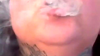 BBW Smoking and Showing Boobs