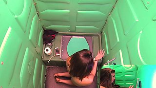 Maria found the glory hole and she love it