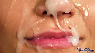 Brunette slut pov blowjob in close up HD