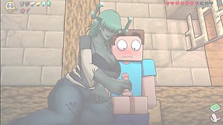 Minecraft hentai with busty WardenGirl featuring all the steamy scenes