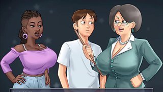 Music teacher shakes her big booty for me in summertime saga