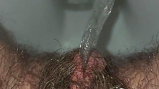 Piss From Hairy Pussy