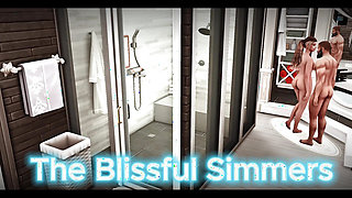 The Blissful Simmers _sims Evelyn and Eros Have Steamy Hot Sex in Bathtub