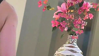 Young Brunette Plays Alone with Her Body