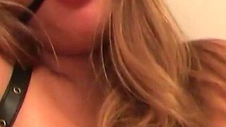 Ball gagged and masturbating Christy Heart
