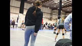 perfect round ass volley coach tight grey leggings